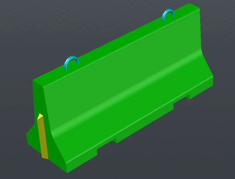 Concrete road barrier (scale 1/35)