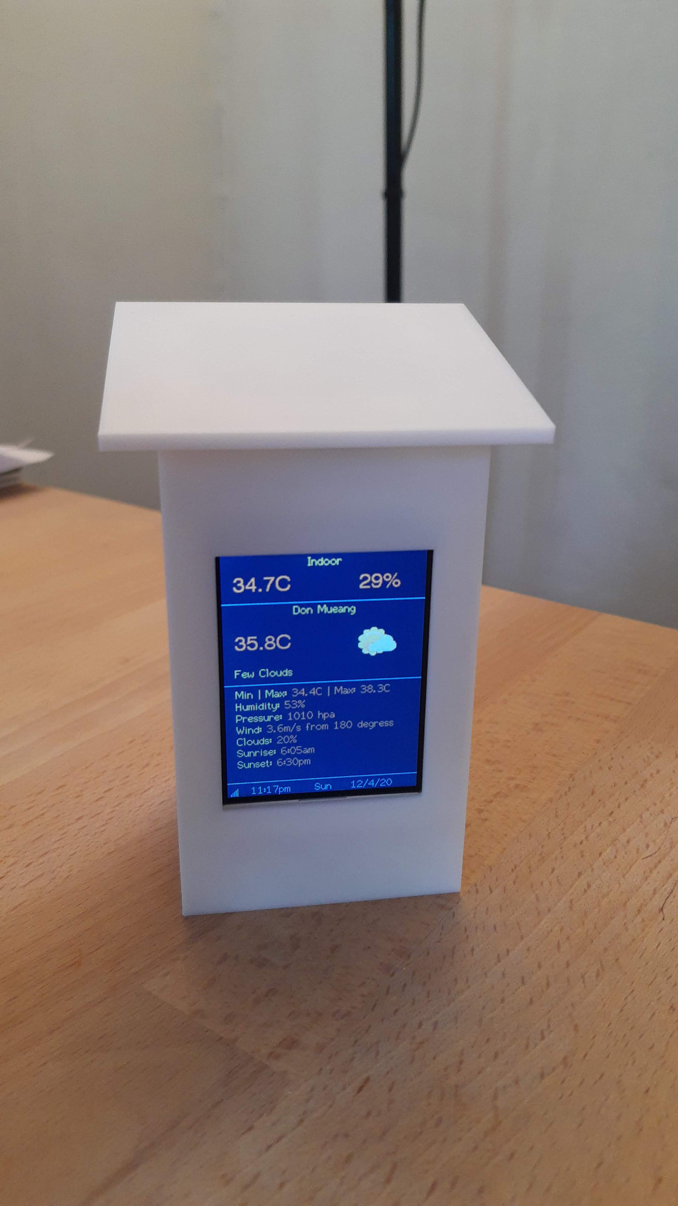 OctoPrint monitor / weather station case