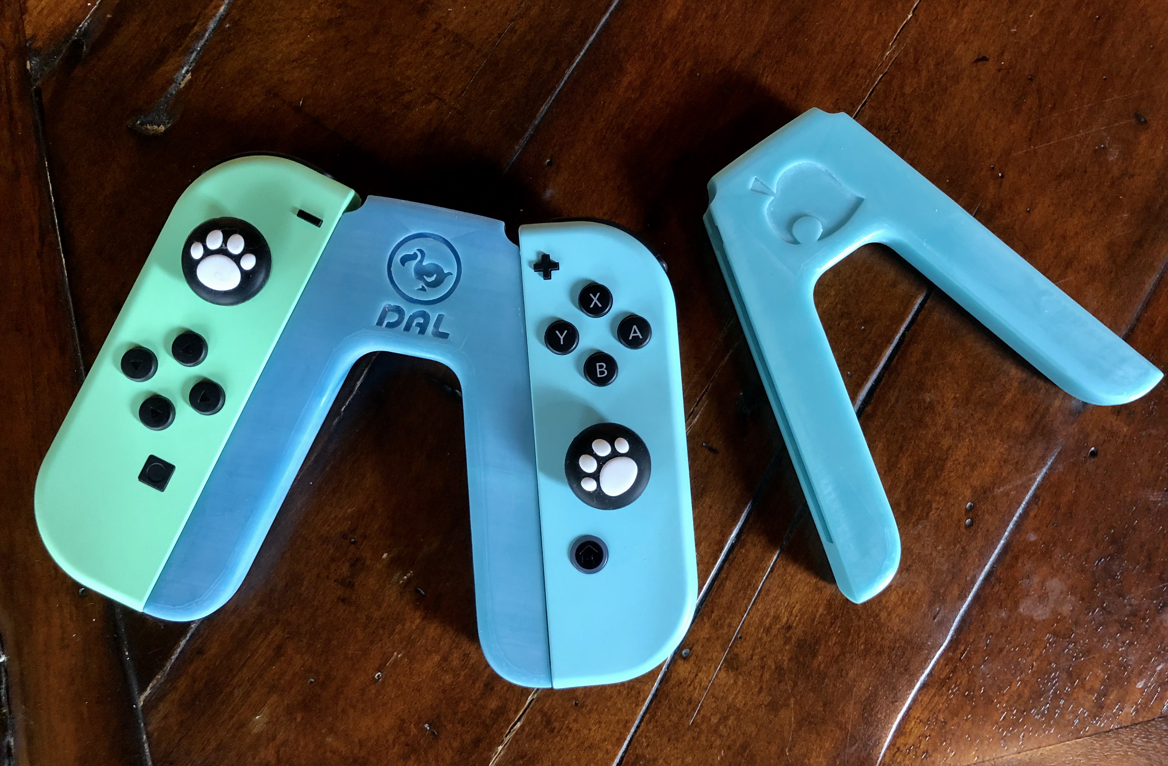 Animal Crossing Leaf, Gyroid, and Dodo Airlines Joy-con Grips