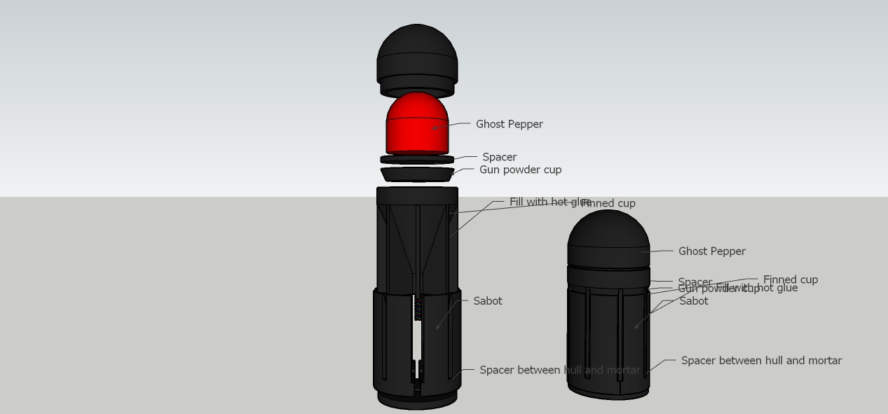 37mm Flare Launcher Pepper Delivery Round