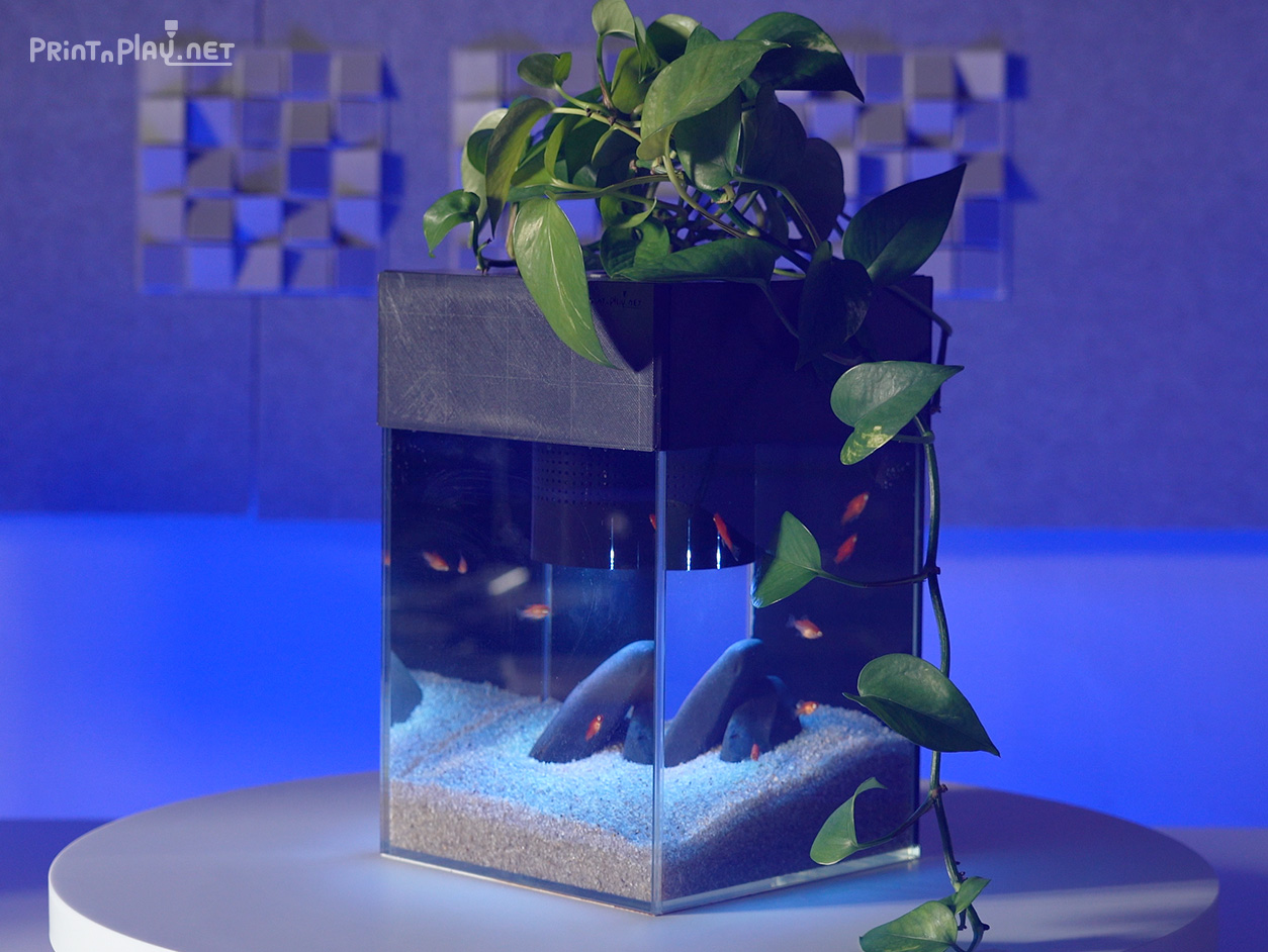 Aquaponics bottle,  auto aquarium water filler, & other accessories for fish tank AIO cover(v1.0)
