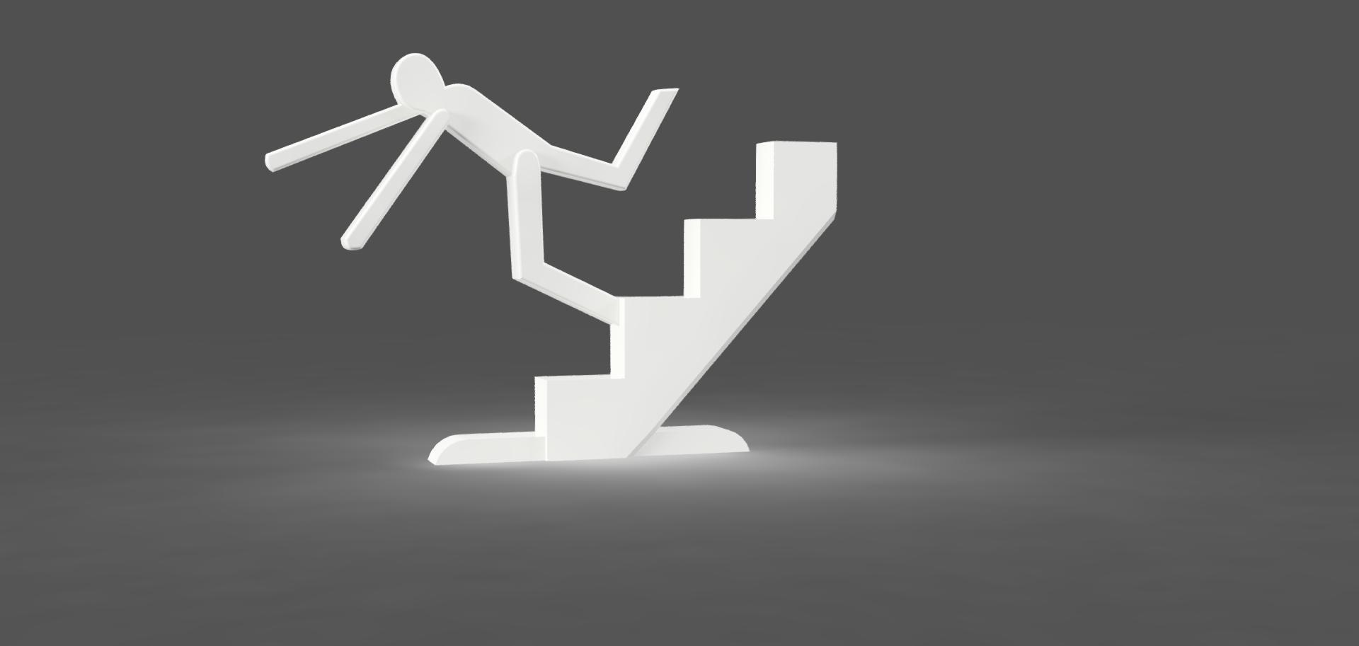 Slipping stickman