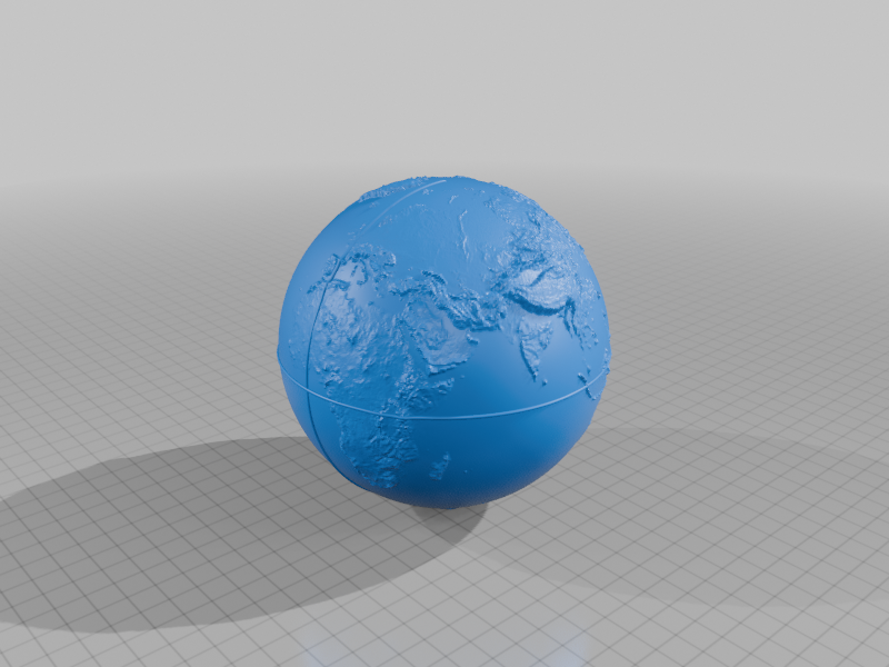 Earth model with Equator Line and Prime Meridian (Greenwich Line)