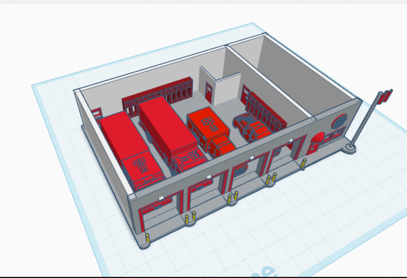 Turnout Gear Lockers for Fire Station N Scale 1:160