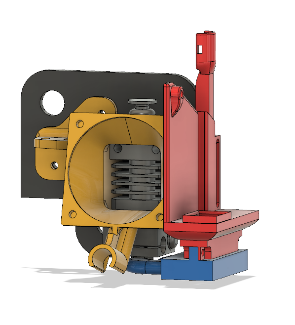 Ender 3 fan mount compatible with direct drive extruder and micro swiss hotend or stock hotend