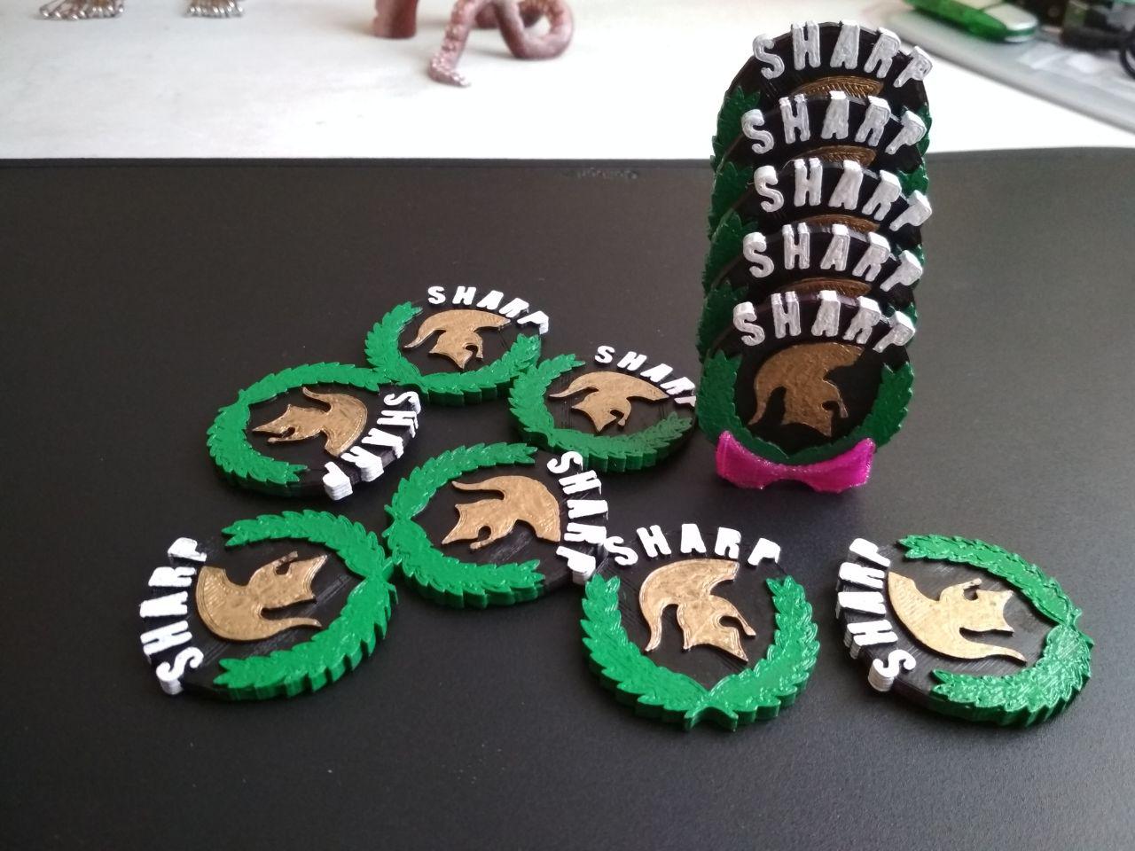 SHARP logo pin