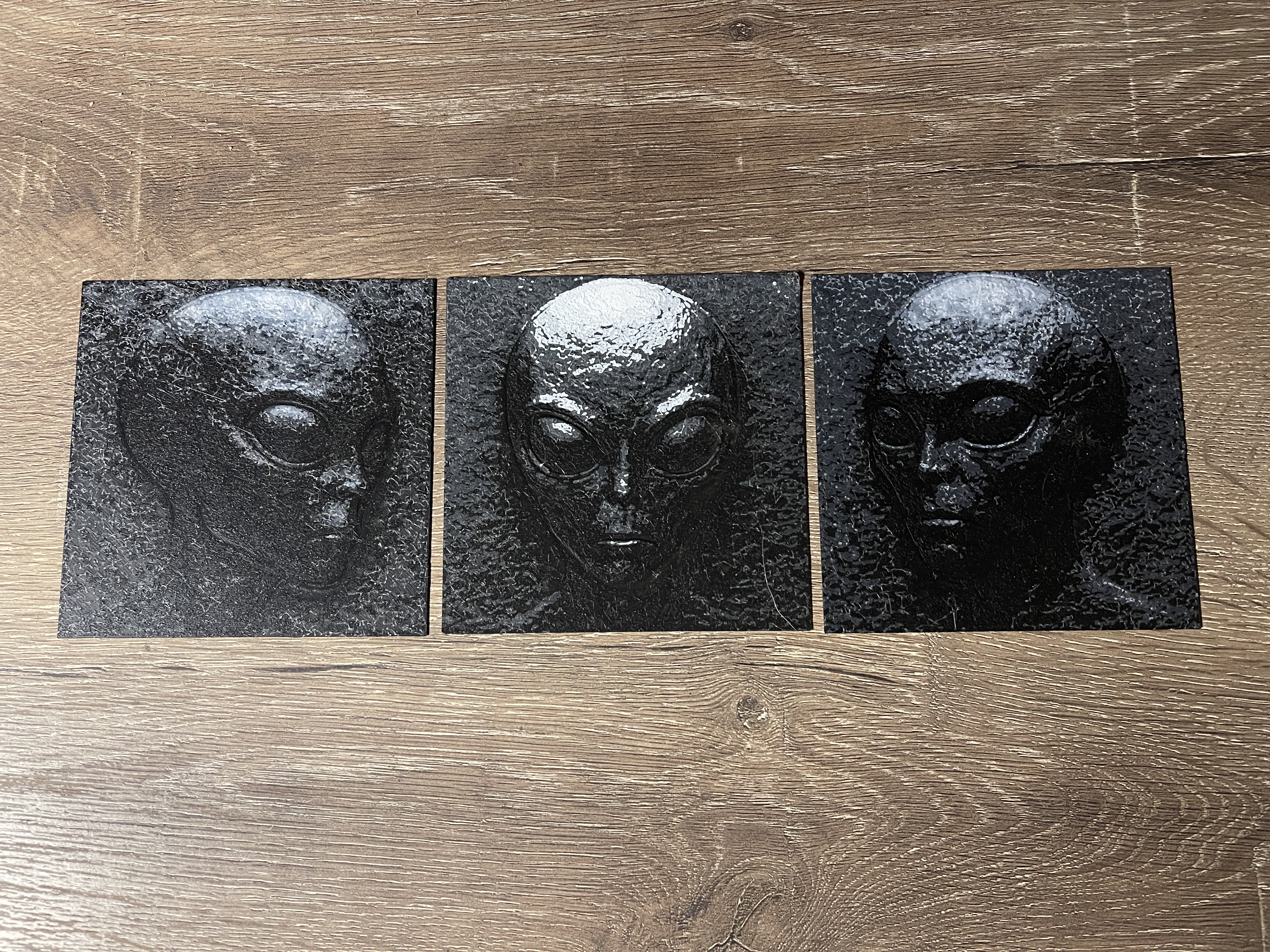 Alien Wall Art – 3D Printed Extraterrestrial Portrait Panels