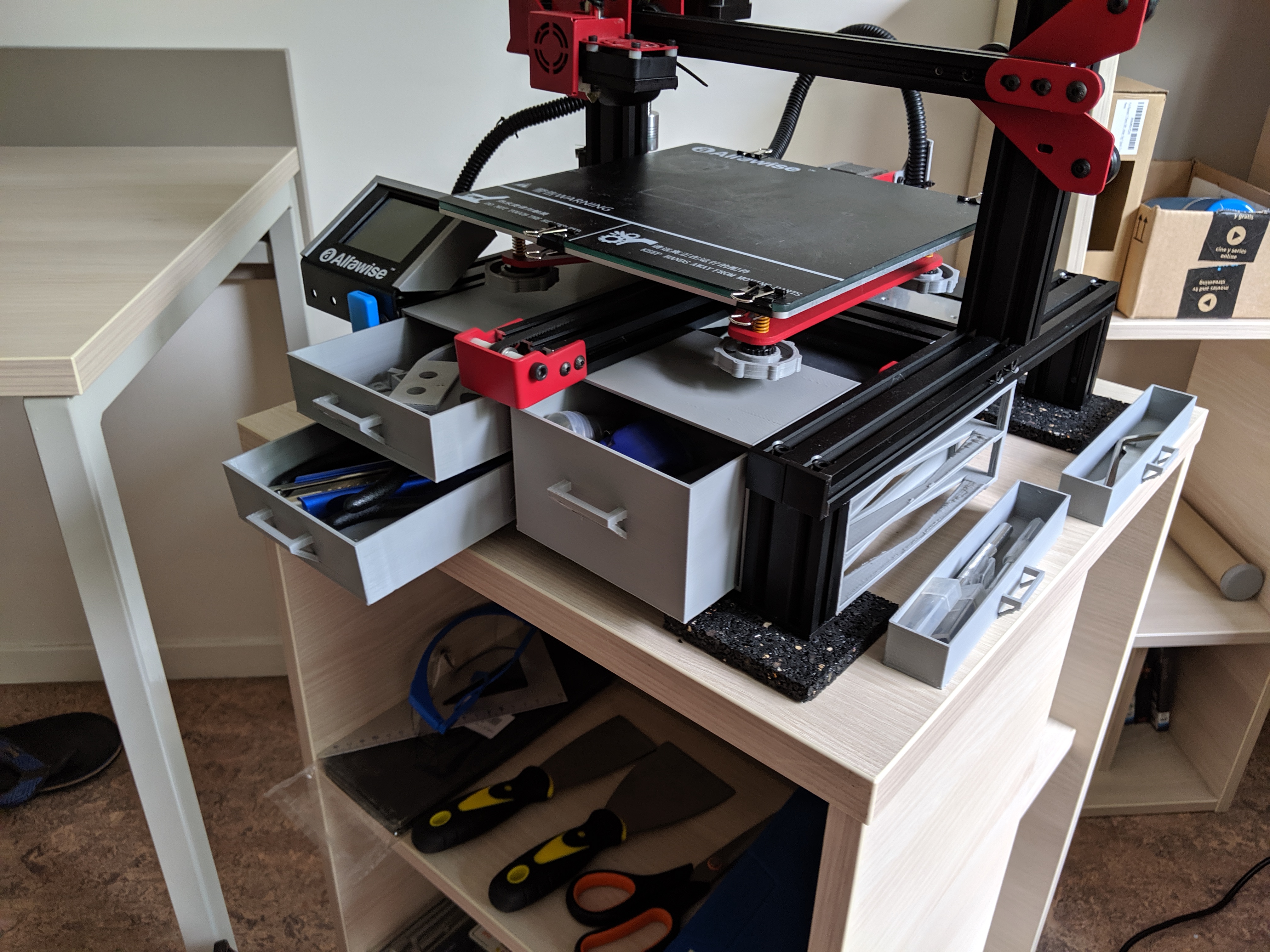 Drawer system for Alfawise U30