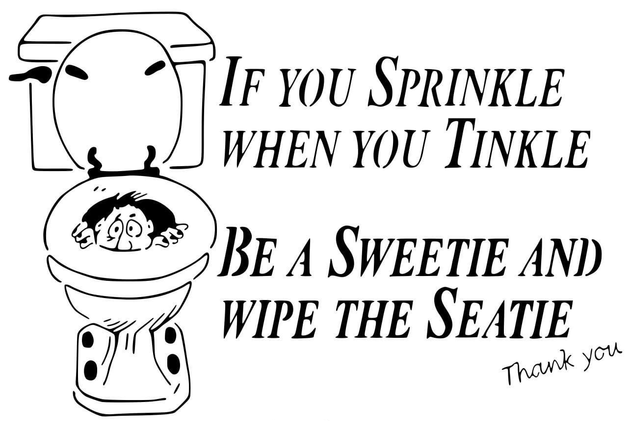 Toilet Poem stencil