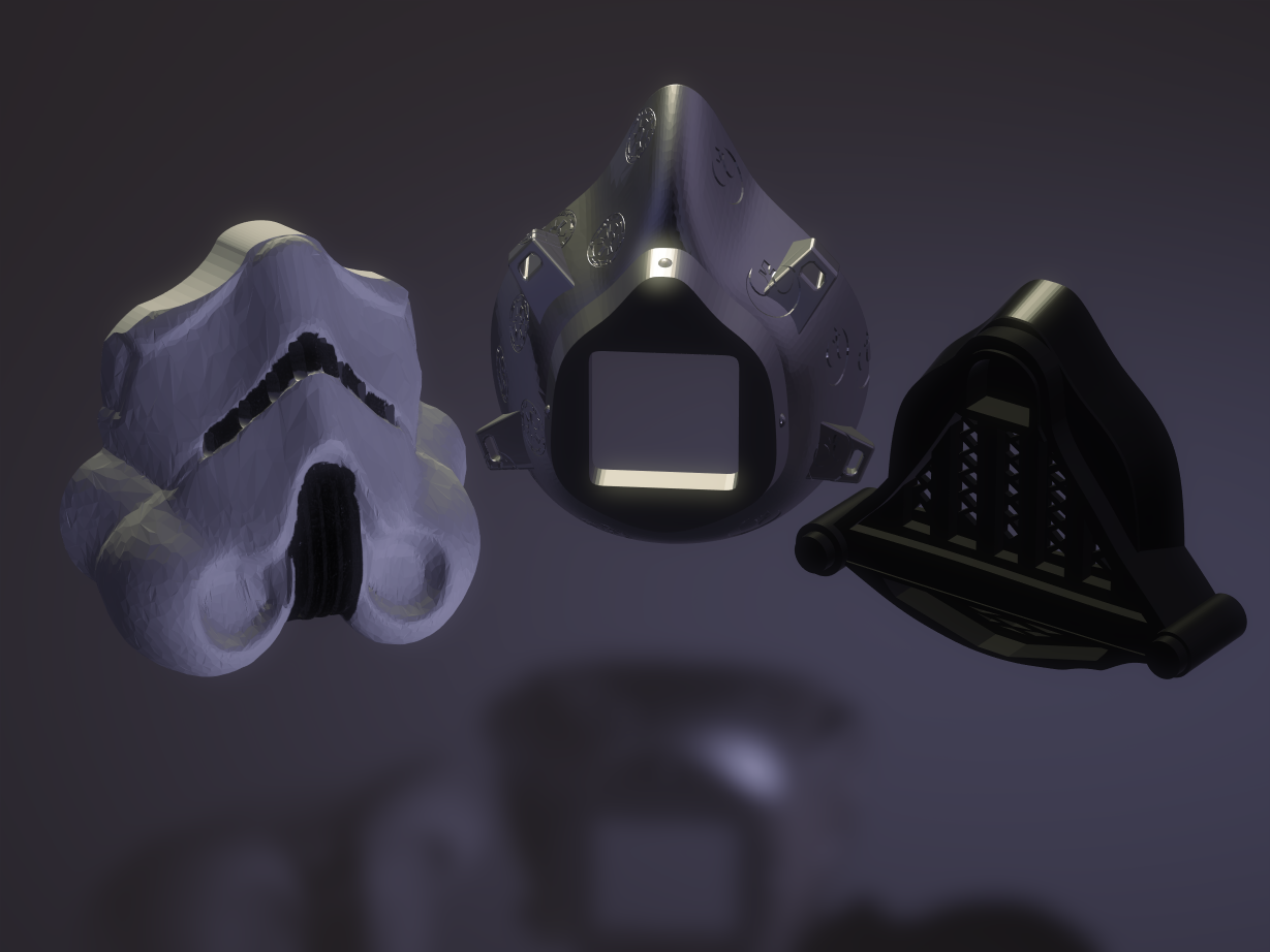 Star Wars Face(sars)mask (preventive & experimental ;) )  Chewbacca Stormtooper Darthvader