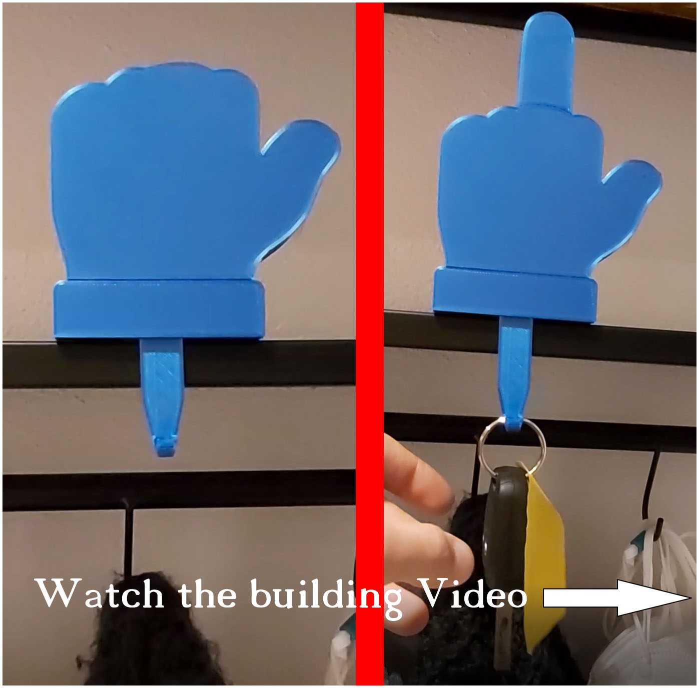 Grandmother's middlefinger keychain