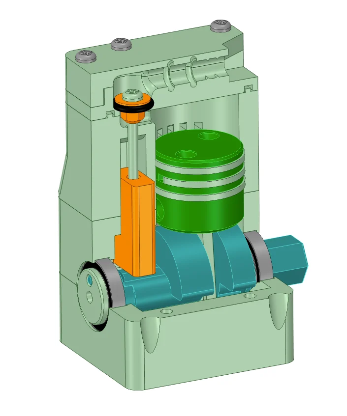 [7] Air Pressure Engine (Pneumatic) - 1 cylinder - 5.3 ccm