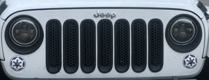 Star Wars Imperial Cog Blinker and Fog Light Grilles for Jeep Wrangler