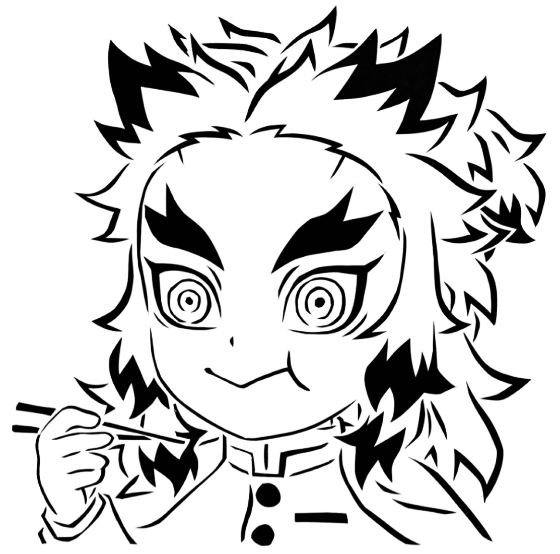 Kyojuro Rengoku stencil 2