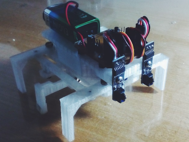 micro Hexapod robot (with two 9g servos)