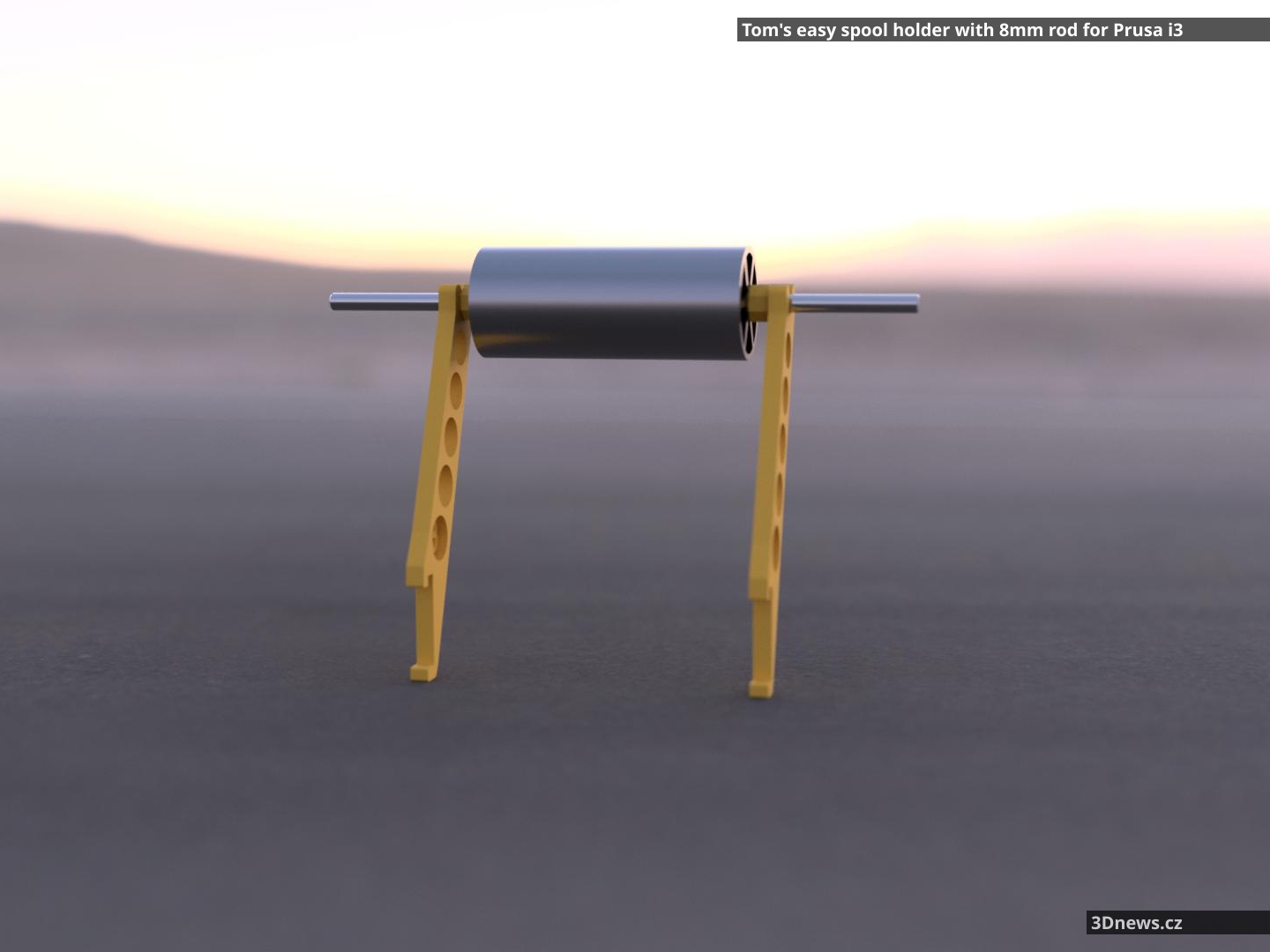 [Updated] Tom's easy spool holder with 8mm rod for Prusa i3 MK2 (or Plus) V3