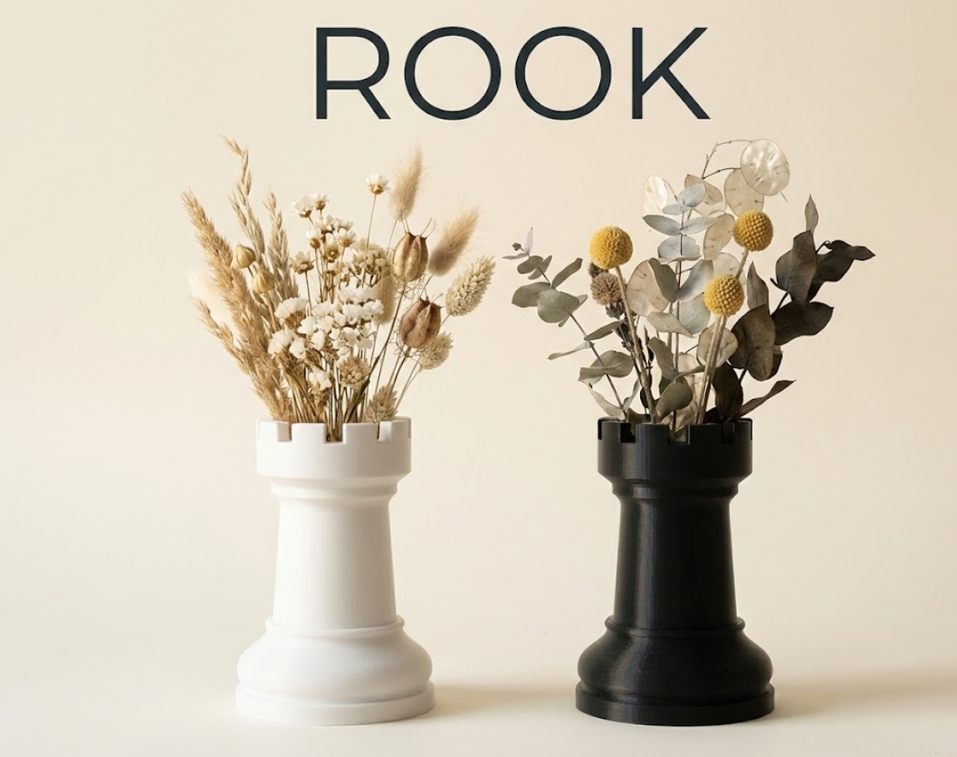 Rook Vase - Minimalist Chess Decor