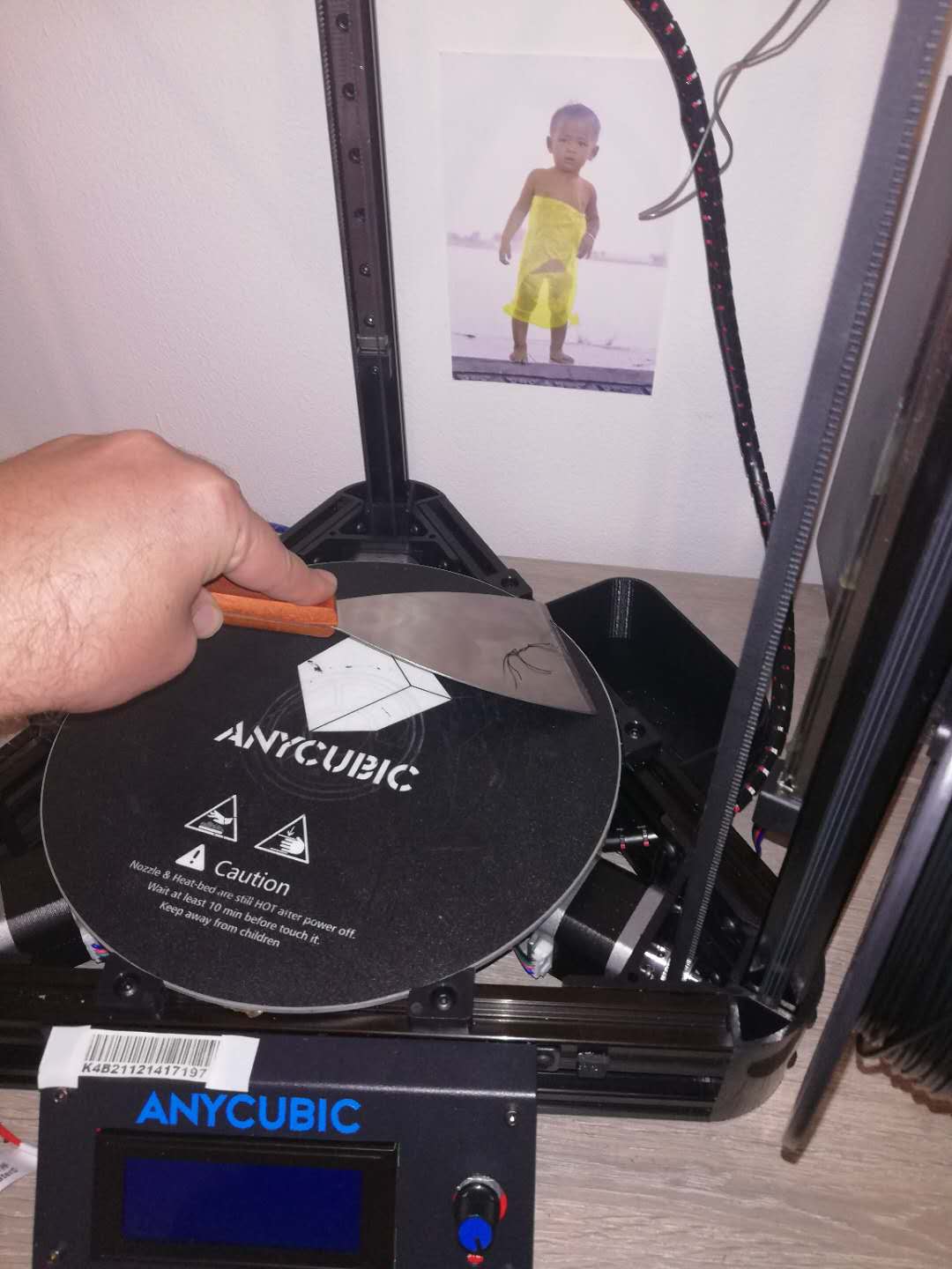 Anycubic Kossel Rubbish Bin for Heat Bed Scrapings