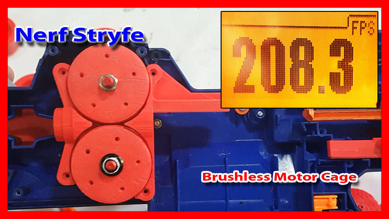 Nerf Stryfe (UltraStryfe) Brushless Motor Cage & Wheels (Gen 3)