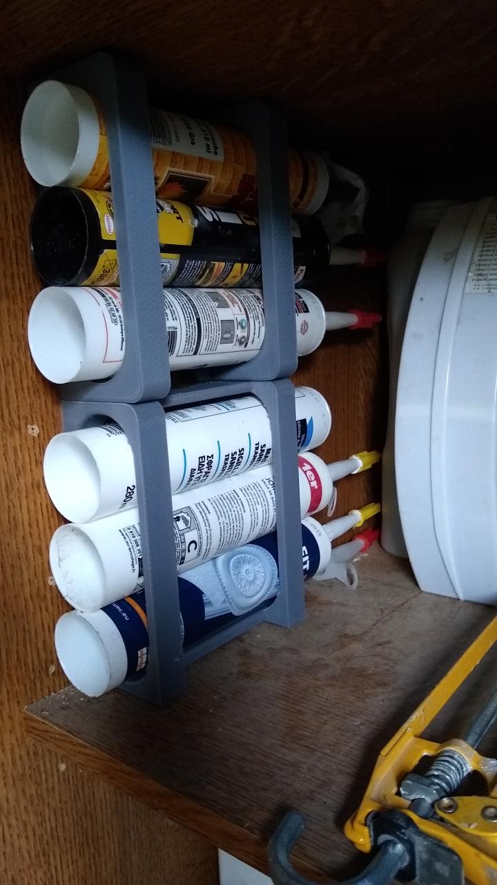 Simpler Sealant (Caulk) Tube Holder - wall mount
