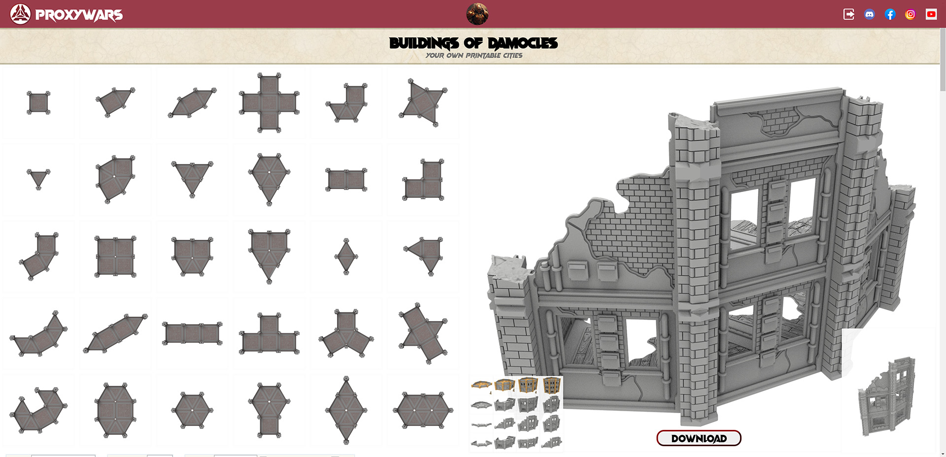 Modular ruined building Fragrance Dormitory sample
