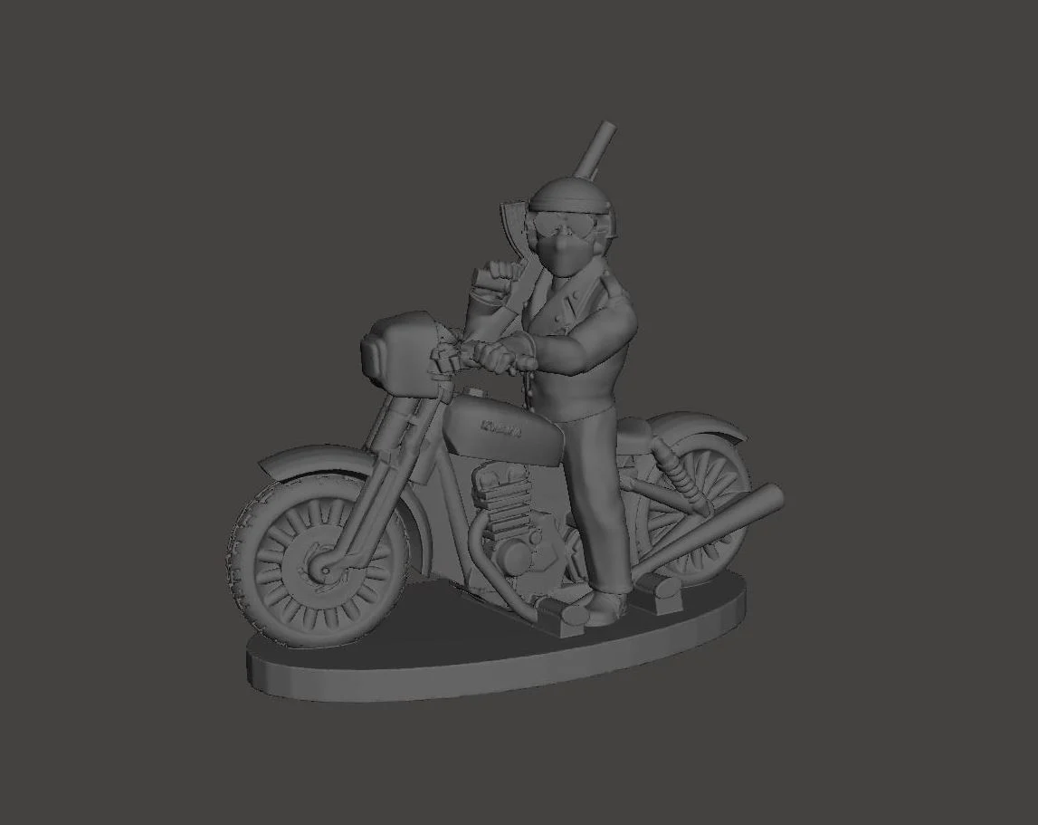 Bad Cop / Bronze 20mm Biker - Dark Future / Gasland Miniature