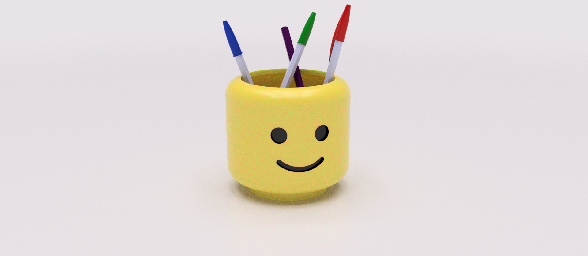 LEGO-Inspired Character Head Pen Holder (3D Printed)