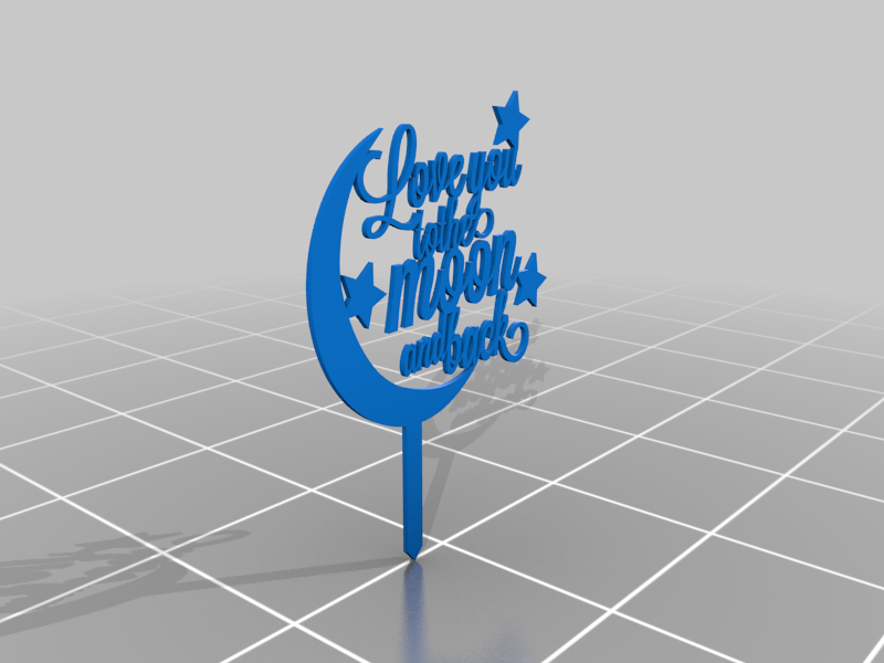 cake topper love you to the moon and back