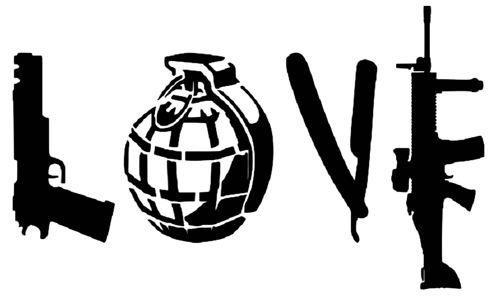 Banksy Love stencil