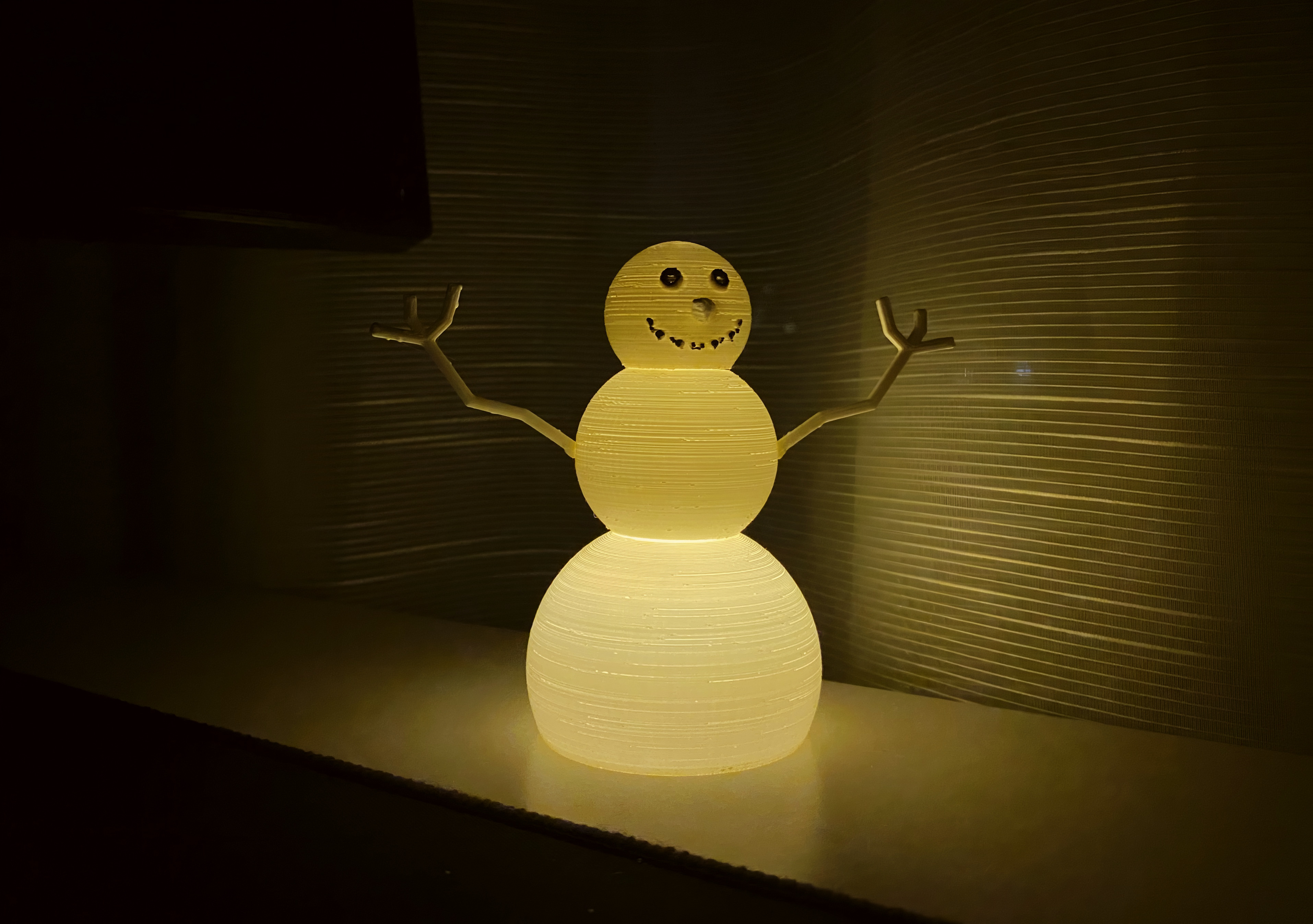 Glowing Snowman, winter decor