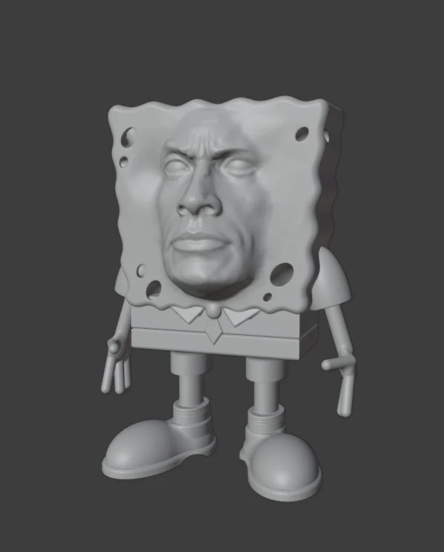 Rockbob Squarepants (Spongebob + The Rock)