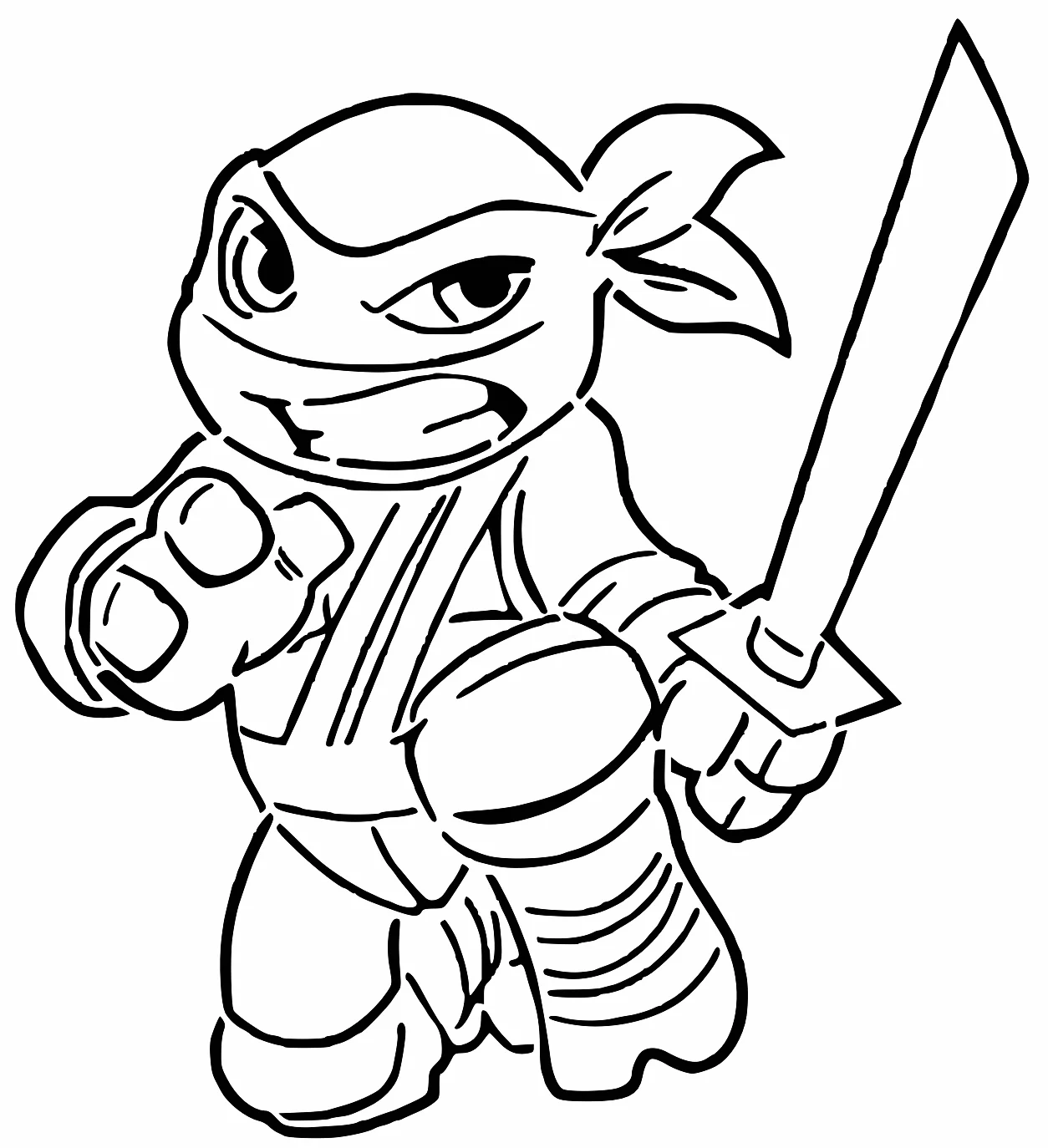 TMNT Leonardo stencil 3 + 2D