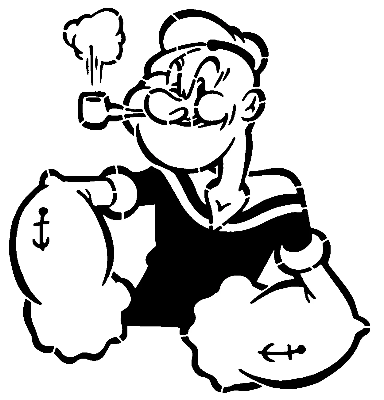 Popeye stencil 5