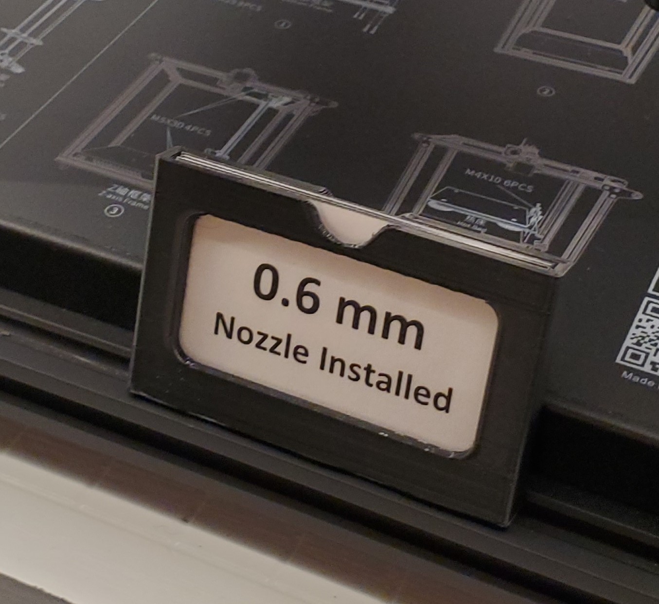 Nozzle Size Sign
