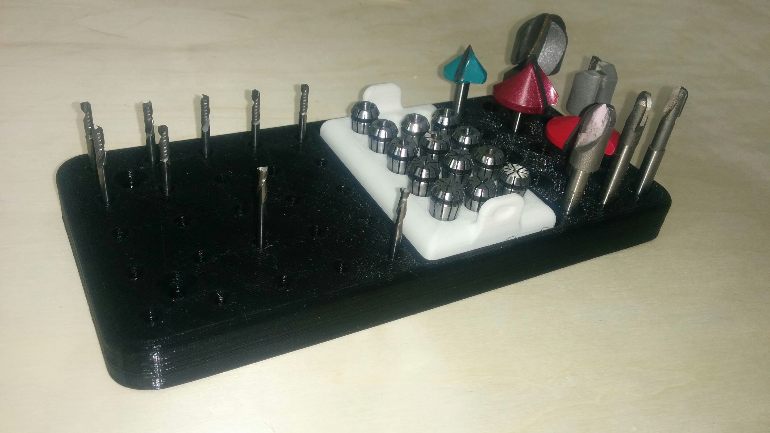Router Bit Holder with ER11 Collet organizer