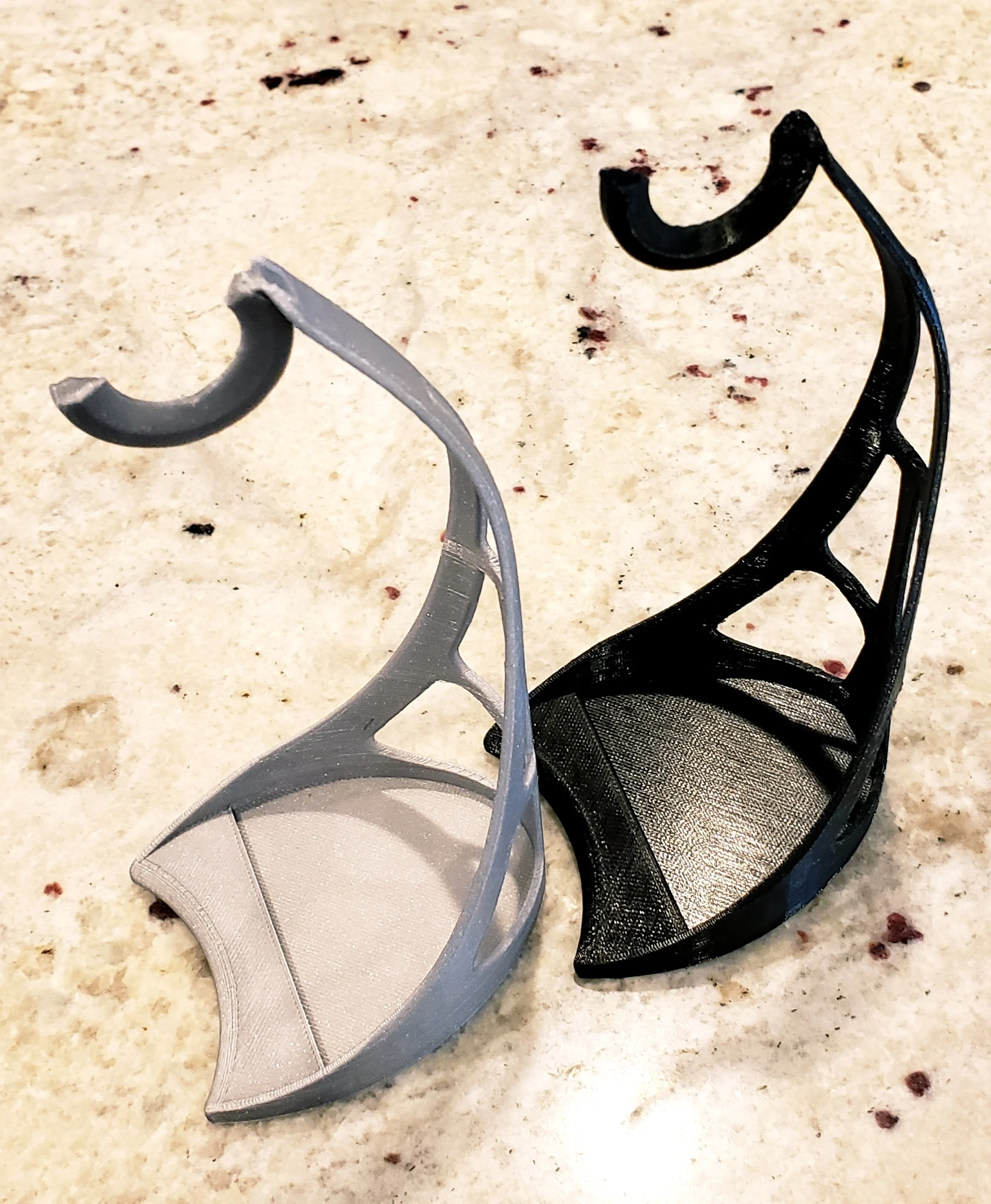 Rotated Hook replacement for "SpecStand Vertical Desktop Eyeglass Holder" by Steve-J