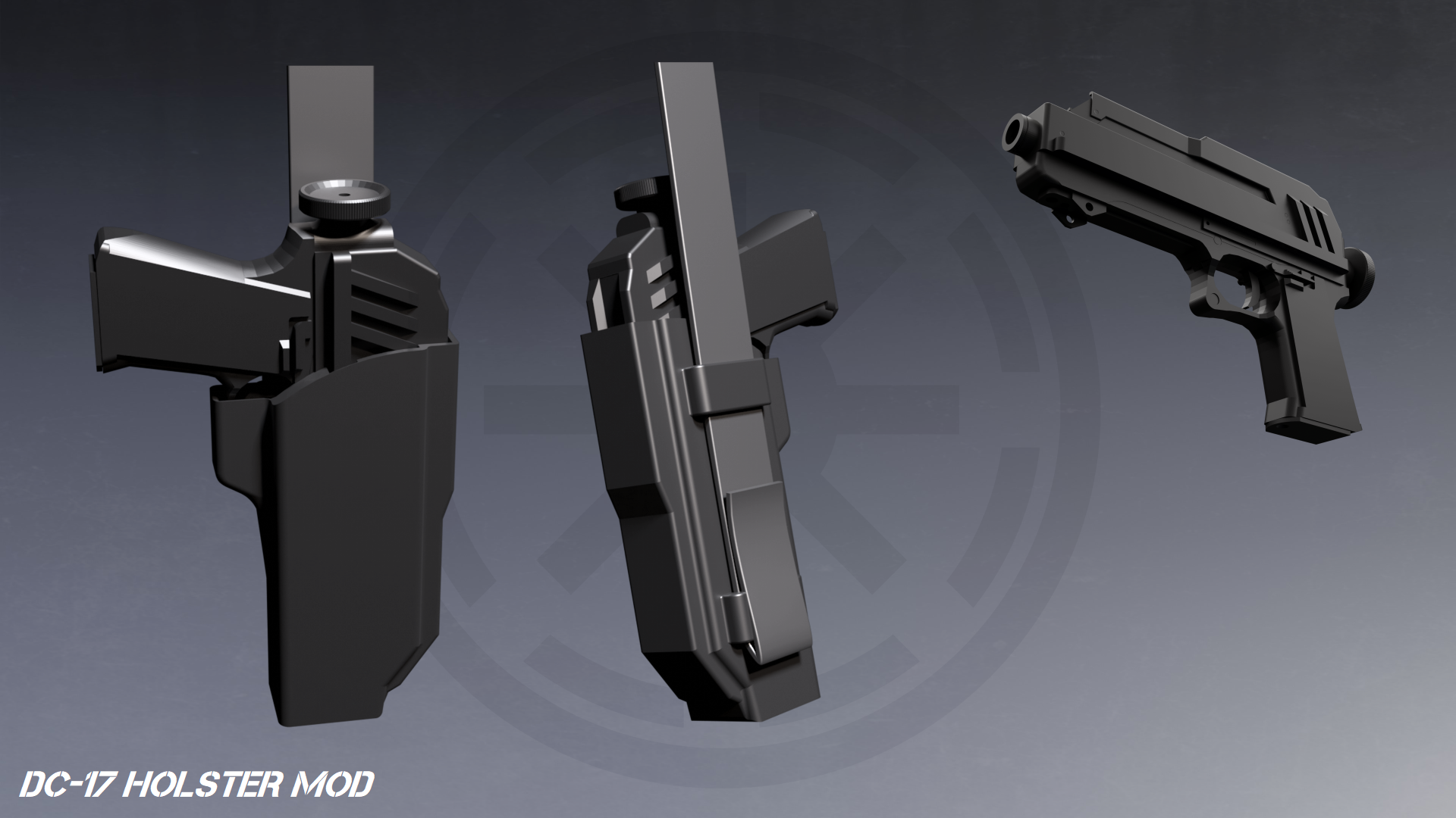 DC-17 Blaster Pistol Holster Mod