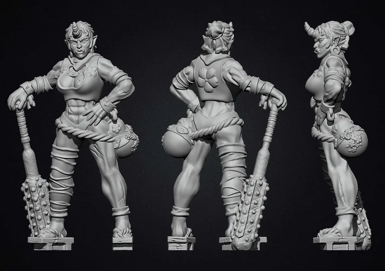 Ogre Troll or oni girl woman. Ogress Remake