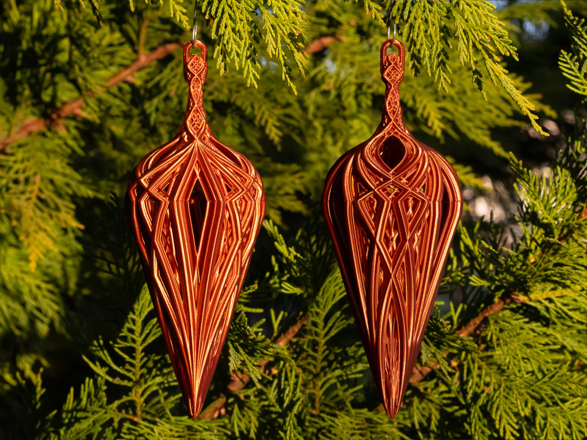 Kaleidoscope Teardrop Ornament
