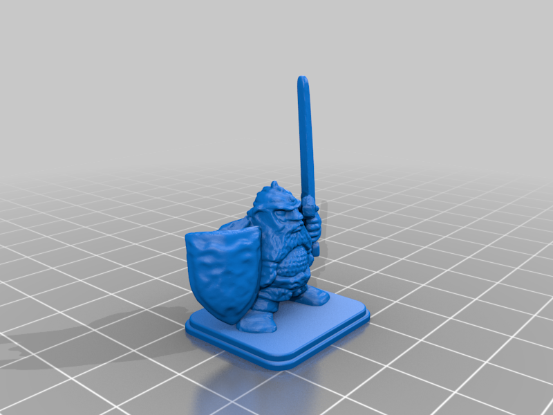 HeroQuest Dwarf Chainmail Shield Helmet Long Sword