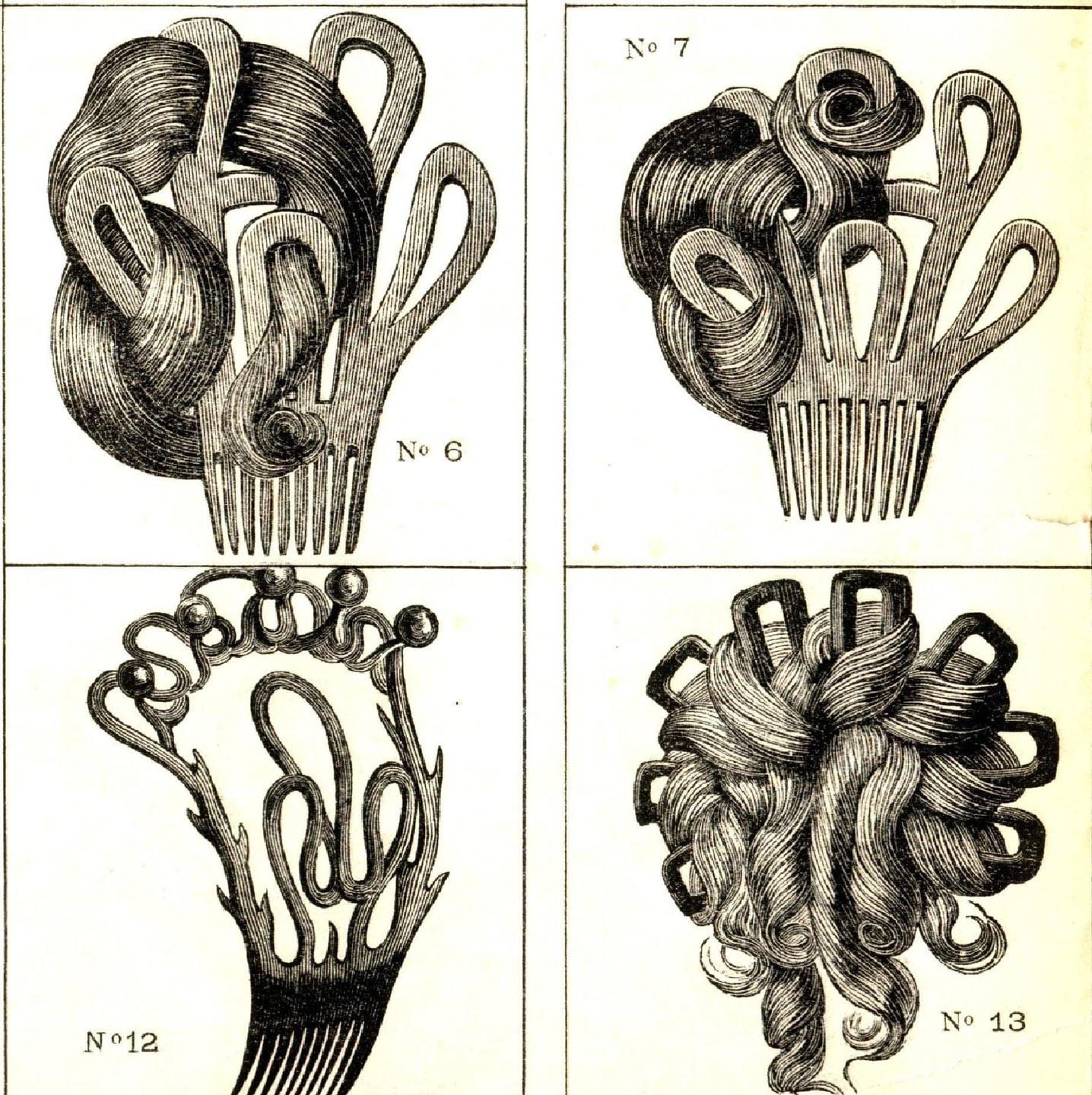 Hair Comb from Revue de la Coiffure, circa 1878