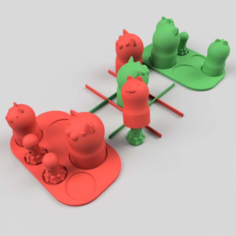 Goblet tic-tac-toe board game