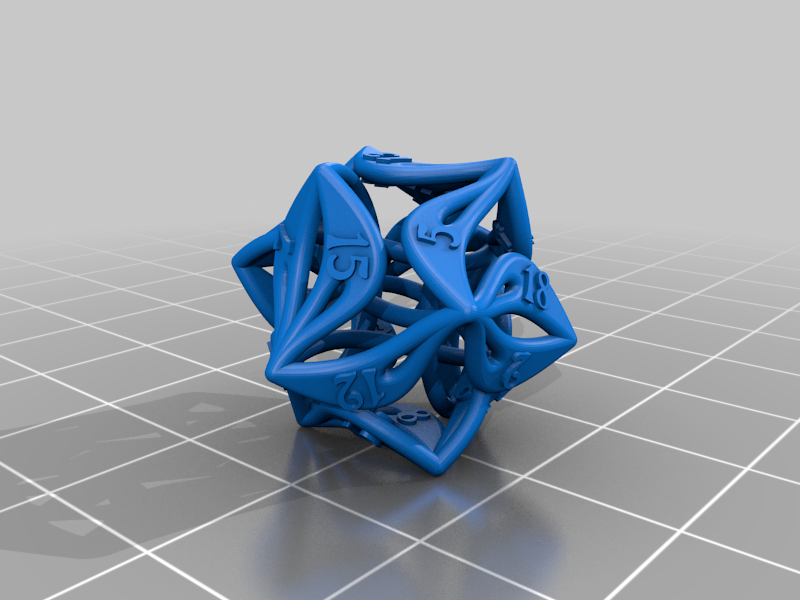 Curlicue 20-Sided Dice
