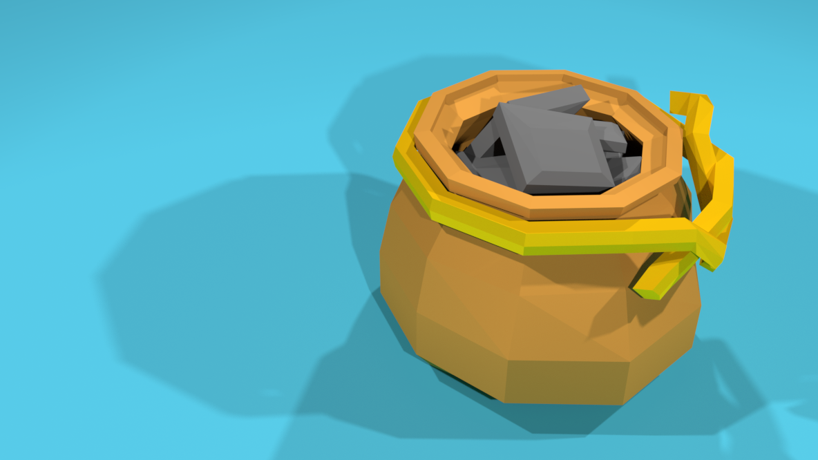 LoPoly Sack Of Coal