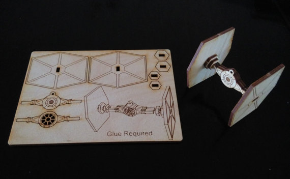 TIE Fighter ornament card