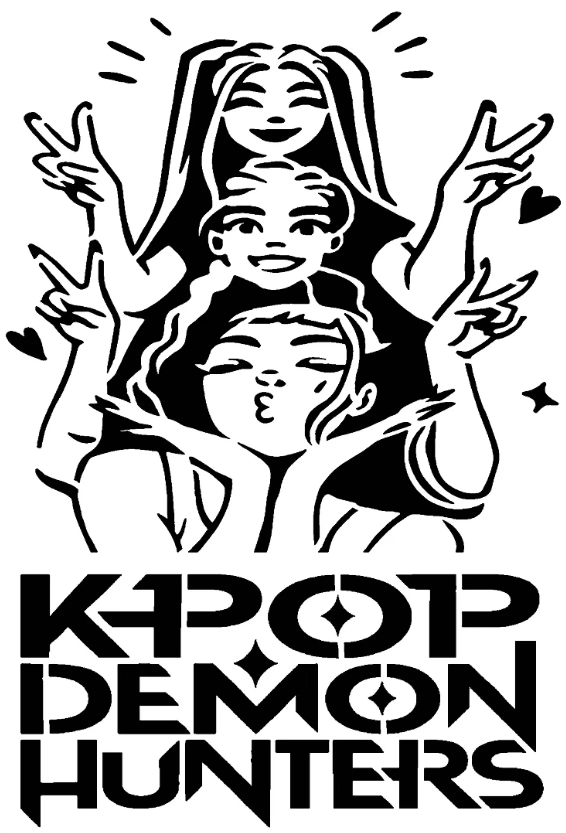 K Pop Demon Hunters stencil