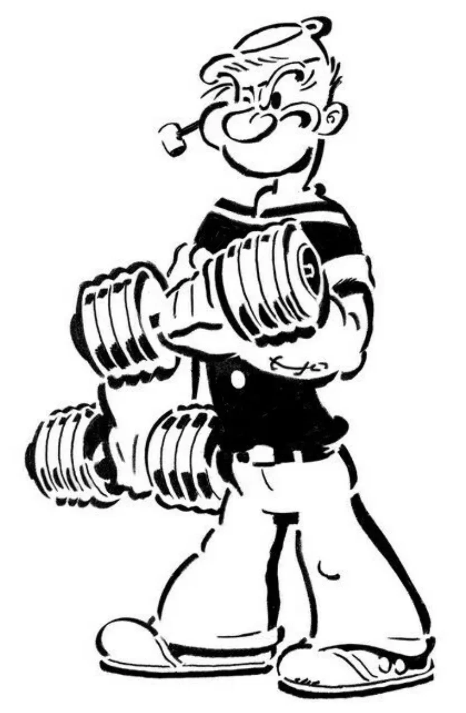 Popeye stencil 4