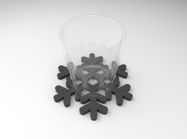 Sous verre flocon de neige