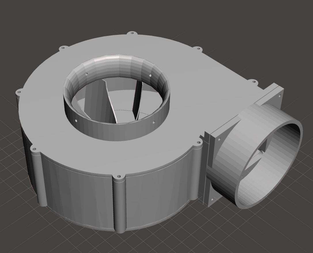 "Airsuck 2000" - A large radial fan for spray booths