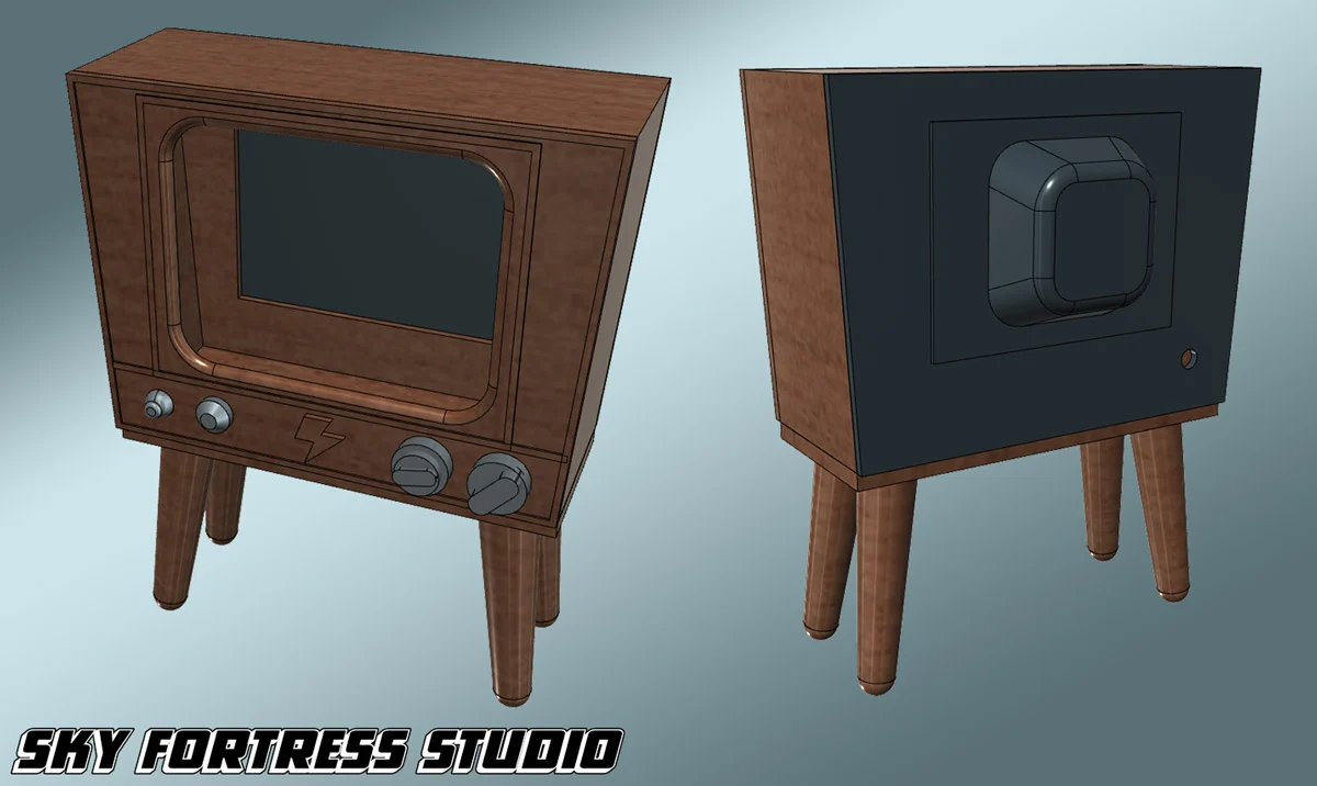 Miniature retro TV